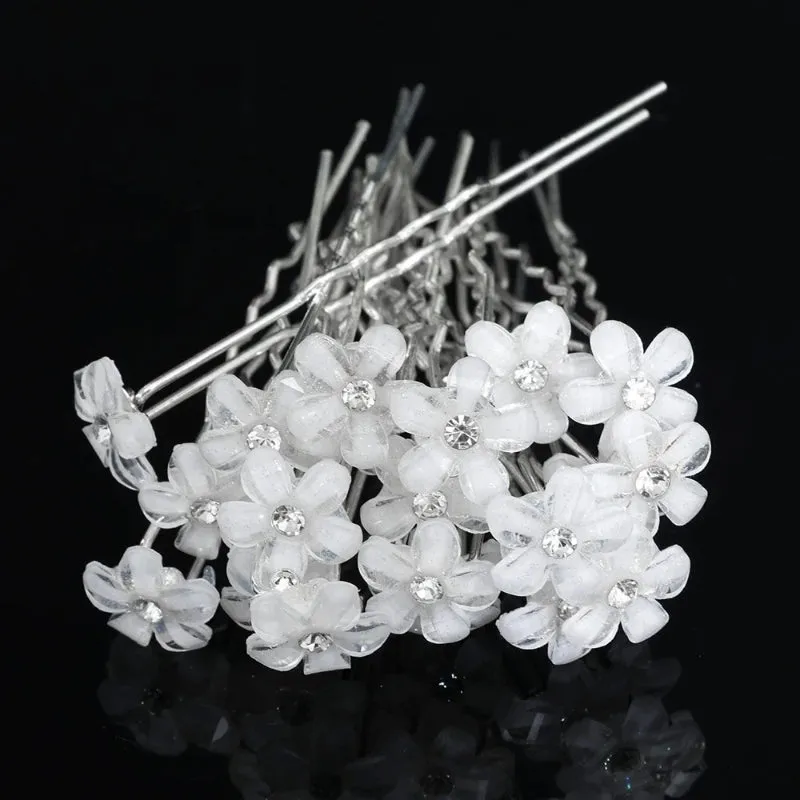 20pcs Faux Pearl and Rhinestone Decor Bridal Hair Pins